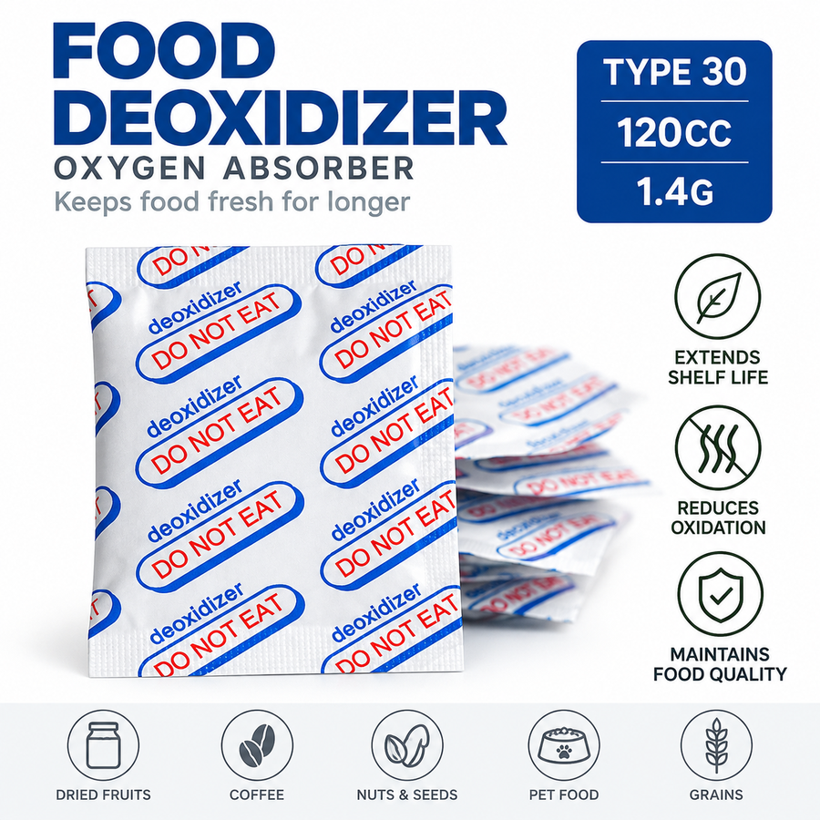Food Deoxidizer Oxygen Absorber Type 30 120cc 1.4g – 100 Pieces