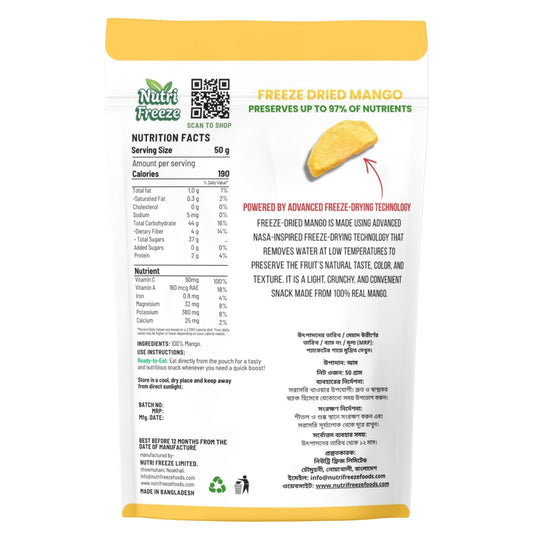 Freeze dried crispy Mango
